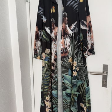 Abito lungo camicia stampato
