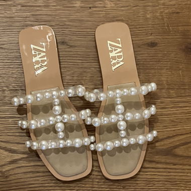 Sandali con perle ZARA taglia 38