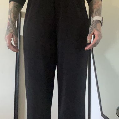 Black Jumpsuit with Back Cut-Out