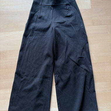 Loose Culotte Pants Black