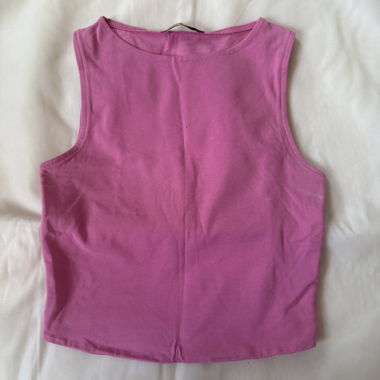 Pinkes ärmelloses Top