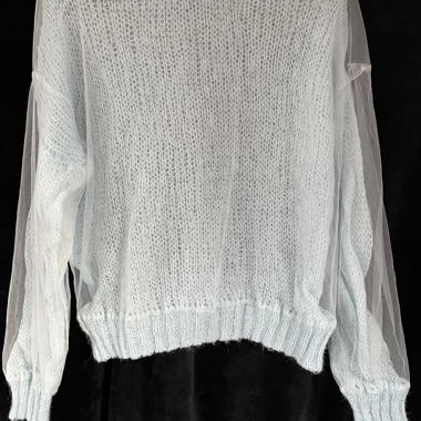 Knit/ Mesh jumper ice blue