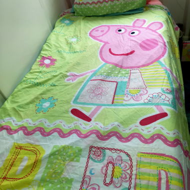 Set lenzuola Peppa Pig doppia faccia per letto singolo