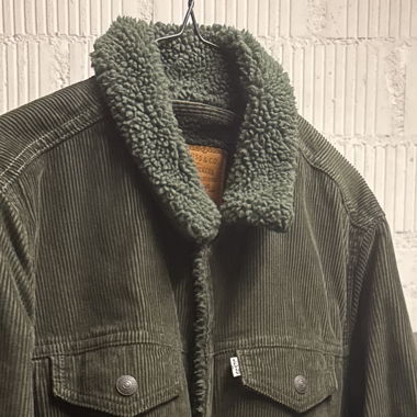 Levi’s Coachjacket S / Velours côtelé / vert forêt