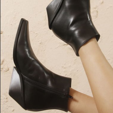 Ann Demeulemeester Vitello Fine Nero Stivaletti