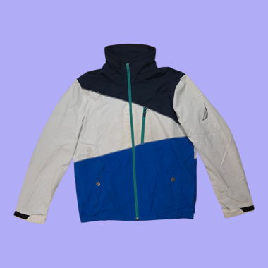 Nautica Blue/White Windbreaker Sailling Jacket 