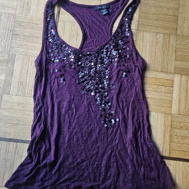 Amisu Purple Sequin Tank Top
