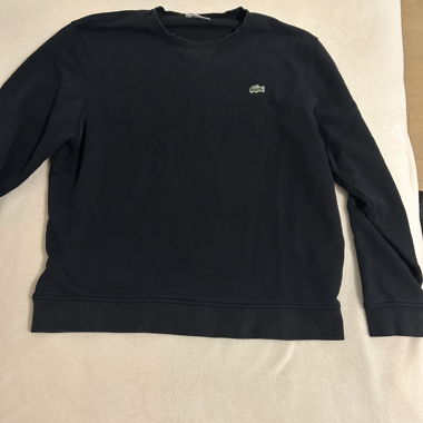 FELPA NERA LACOSTE
