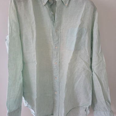 Camicia lino verde chiaro