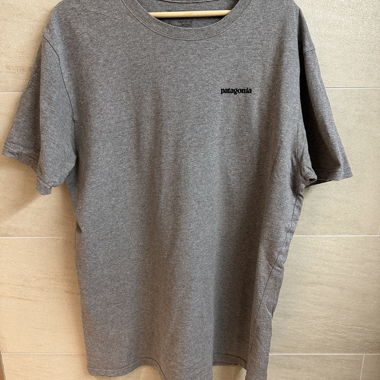 T-shirt gris Patagonia logo dos