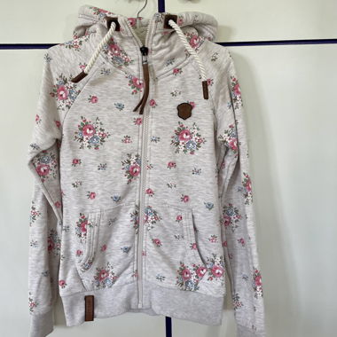 Blumiger Naketano-Reissverschluss-Hoodie