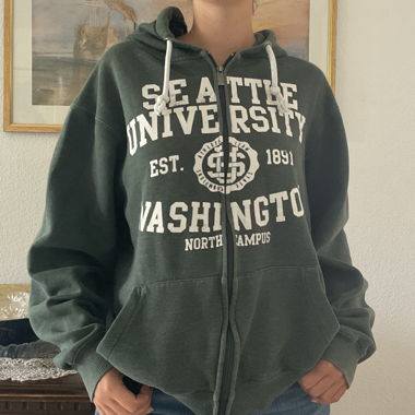 Green hoodie