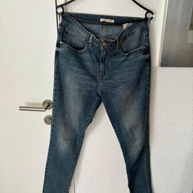 Jeans skinny vita alta blu taglia 30