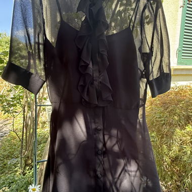 Zara schwarzes transparentes Kleid