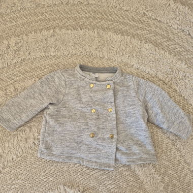 Graues Baby-Gilet 12M/74 cm