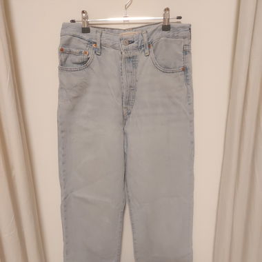 Levis Straight Ankle Jeans hellblau