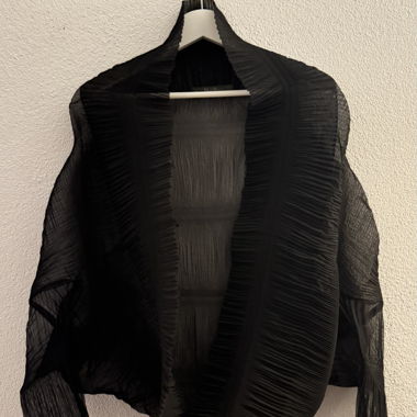 Giacca corta plissettata MaxMara Pianoforte nera