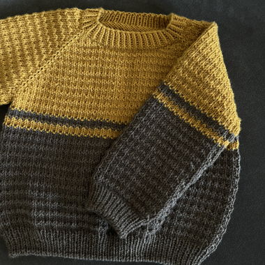 Maglione da bambino lavorato a mano 100% lana merino