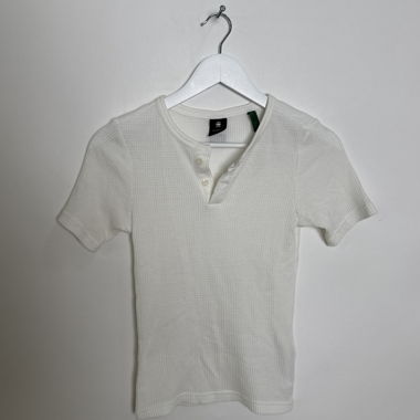 G-Star RAW White Henley T-Shirt