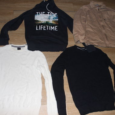 lot 4x vêtements homme, veste, pullover,...