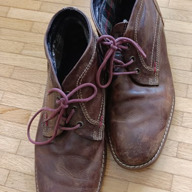 Braune Leder Winterstiefen 41