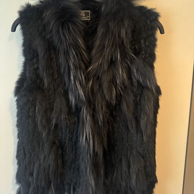 Gilet sans manches en fausse fourrure