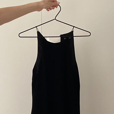 Top en velours noir