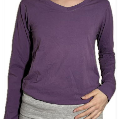 Maglia a maniche lunghe viola