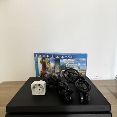Sony PS4 Pro, Schwarz, 1TB Speicher und 7 Spiele