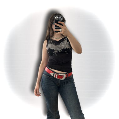 Ceinture rouge cuir véritable made in Italy 