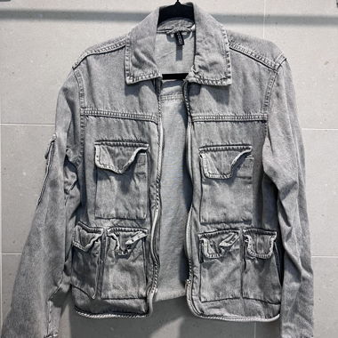 Grau Jeansjacke von H&M