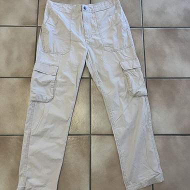 Pantalone cargo beige