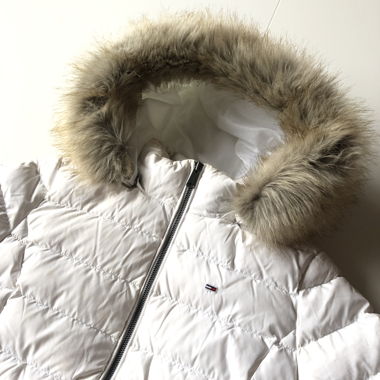 Jacket Tommy Hilfiger Basic Hooded White Women S