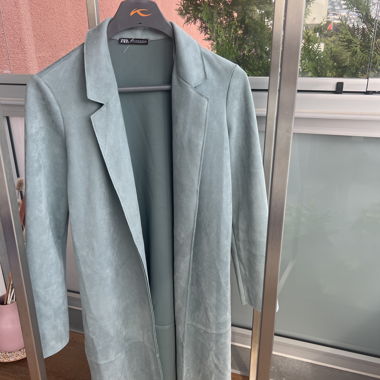 Manteau Zara bleu clair