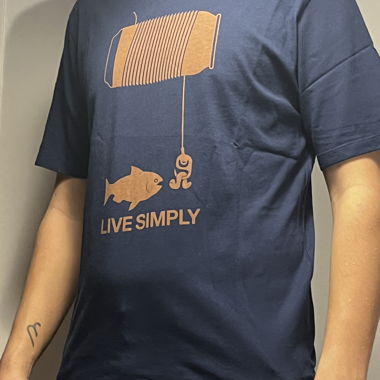 T-shirt blu Live Simply