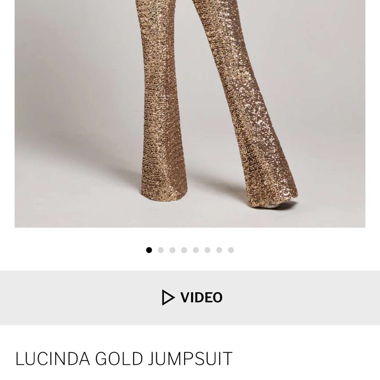Tuta dorata con paillettes