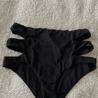 High-Waisted Black Bikini Bottom