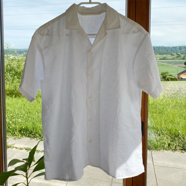 Camicia uomo bianca in cotone M minimalista 