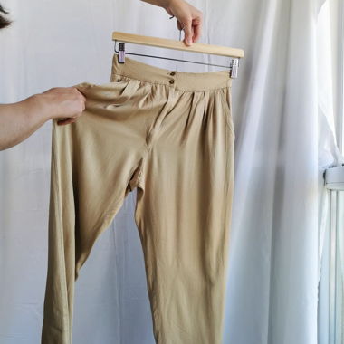 Beige summer highwaist trousers