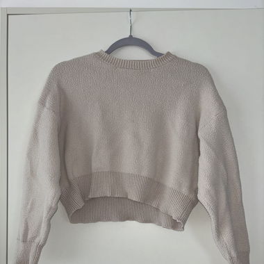Creme Crop Pullover 