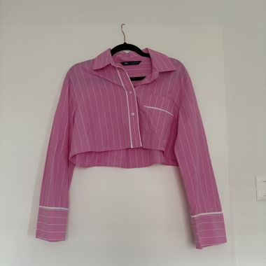 cropped Zara Bluse