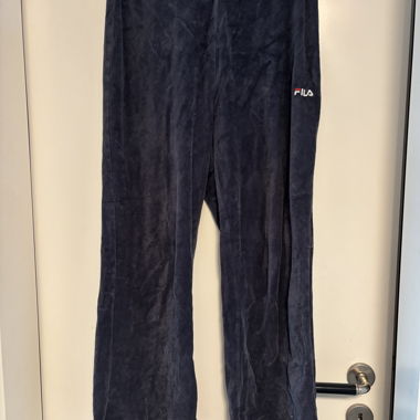 FILA Navy Retro Velvet Track Pants