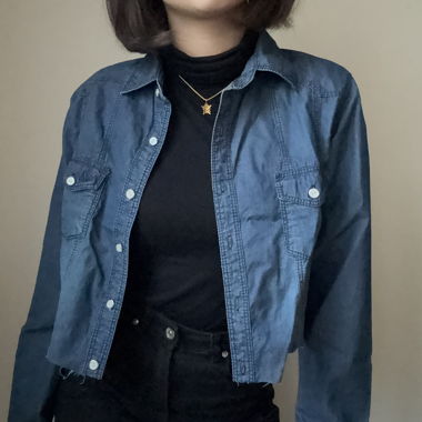 Cropped jeans top 