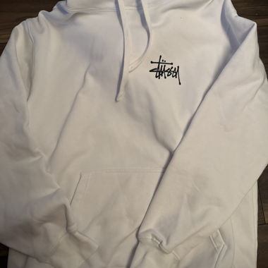 stüssy hoodie white