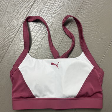 Puma Sport-Bustier in Rosa und Weiss