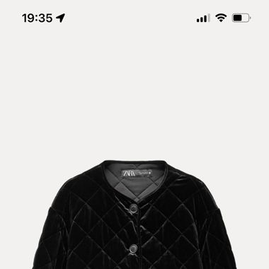 Veste rembourrée en velours noir