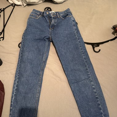 Blue Straight-Leg Jeans