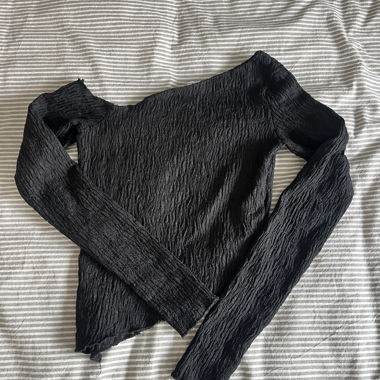 Schwarzer asymmetrischer Longsleeve