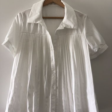 Camicia/Blusa Bianca Plissettata