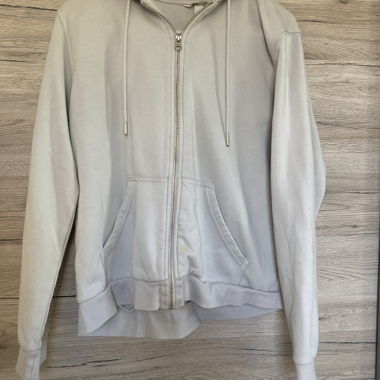 Beige Zip Hoodie